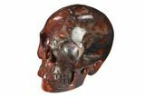 Realistic, Polished Red Picture Jasper Skull #150956-2